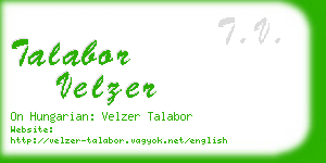 talabor velzer business card